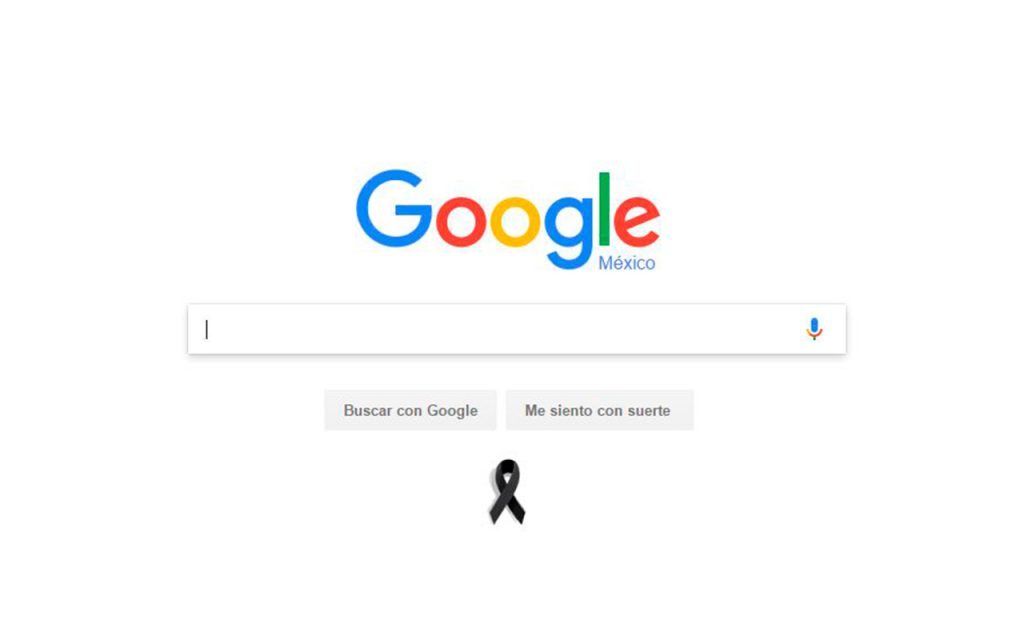 Con un moño negro, Google se une al luto por tragedia en Monterrey