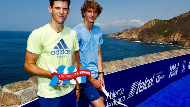 Zverev y Thiem brindan exhibición de tenis en La Quebrada, Acapulco
