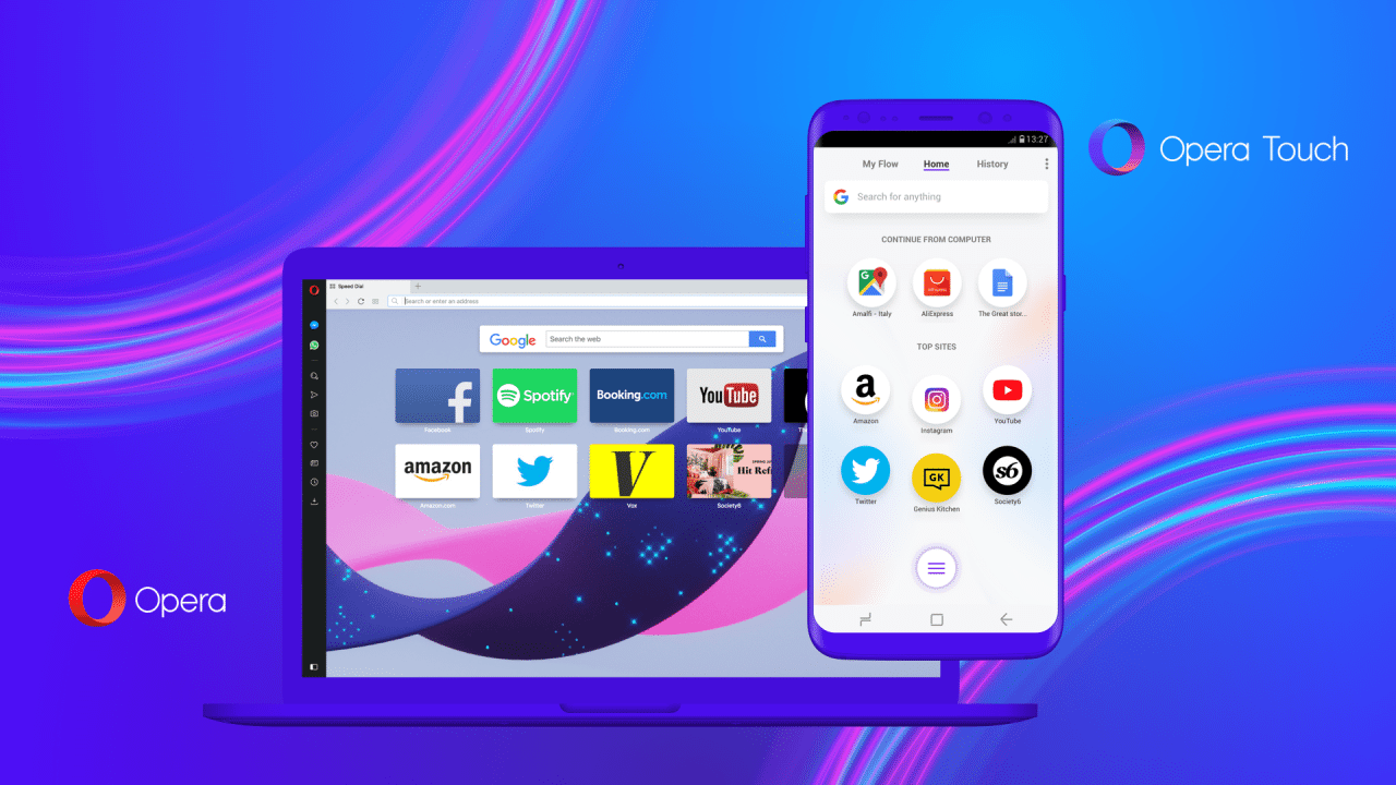 Opera lanza Touch, un buscador para usarse con solo una mano
