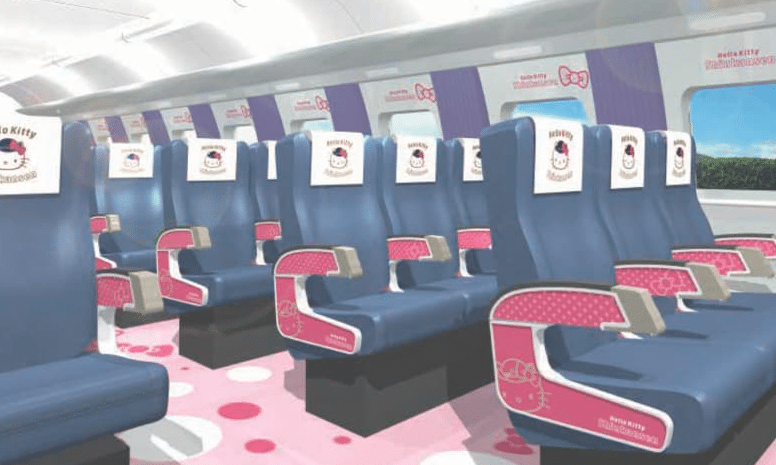Hello Kitty, Japón, tren