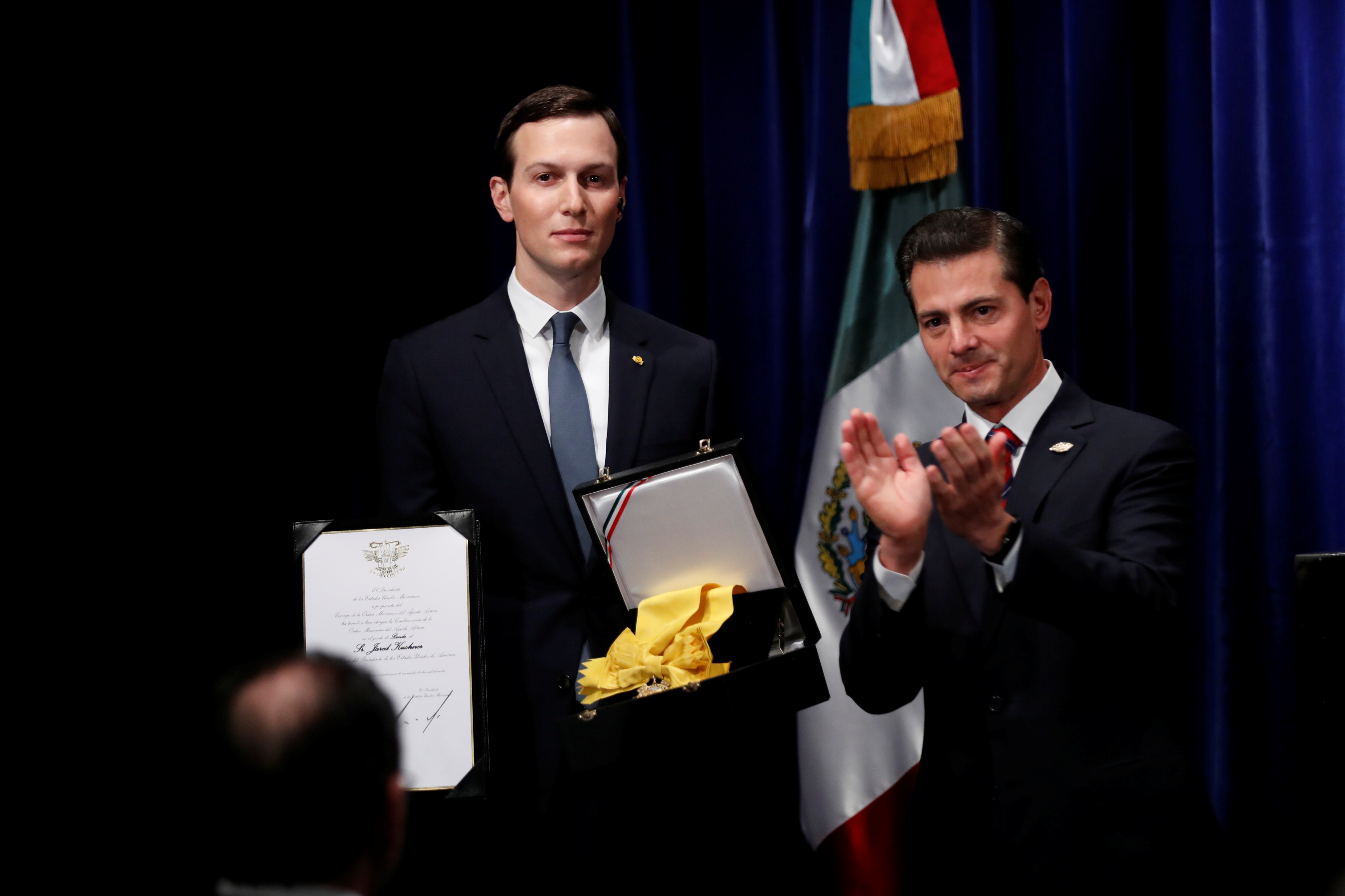 Peña impone el Águila Azteca a Jared Kushner, yerno Trump