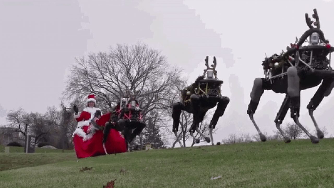 Robots de Boston Dynamics le quitan el trabajo a los renos en Navidad