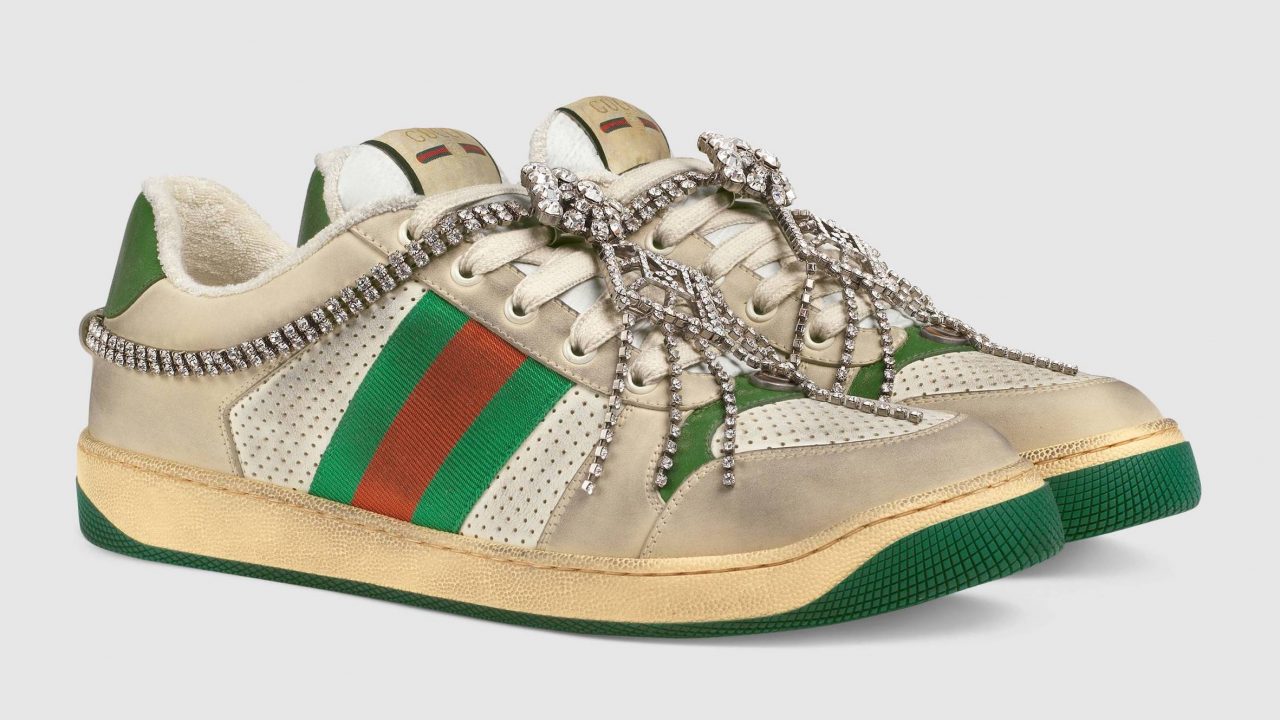 Cuánto cuestan los sneakers ’sucios’ con cristales de Gucci