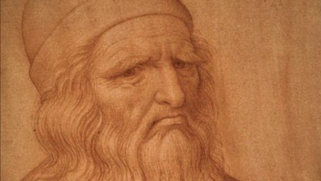 Retrato ilustrado de Leonardo Da Vinci. Foto @912CroozeFM