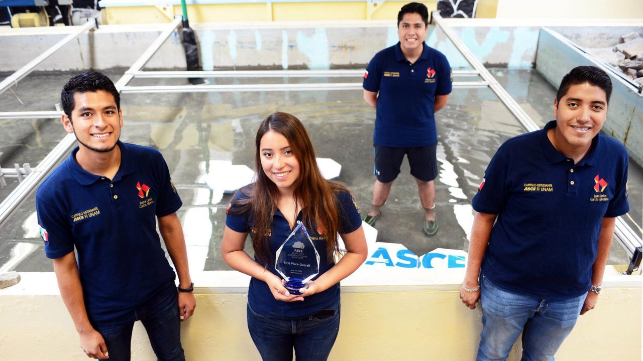 Estudiantes de la UNAM ganan concurso de ingeniería civil en EU