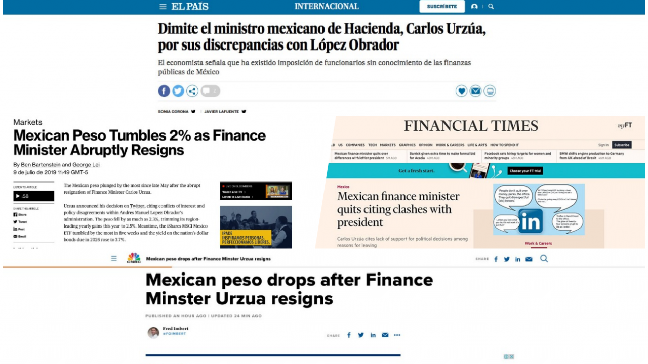 Prensa internacional ve ‘duro golpe’ al gobierno de AMLO por salida de Urzúa