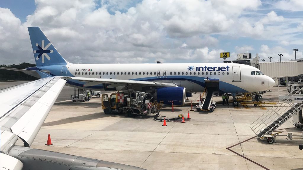 Aeronave de Interjet en el Aeropuerto Internacional de Cancún, México. Agosto, 2019 Foto: Angélica Escobar/Forbes México.