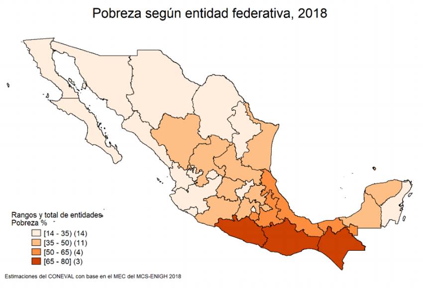 ¿Qué parte de México es más pobre