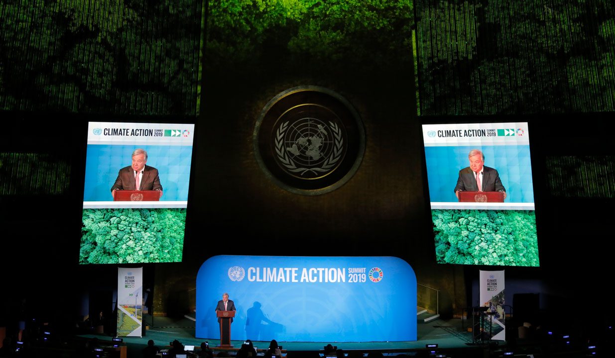 Cumbre del clima en la ONU: 66 países se comprometen a la huella de carbono cero