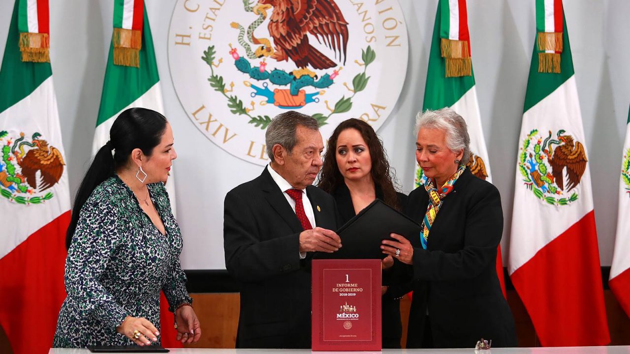 Sánchez Cordero entrega Primer Informe de Gobierno al Congreso