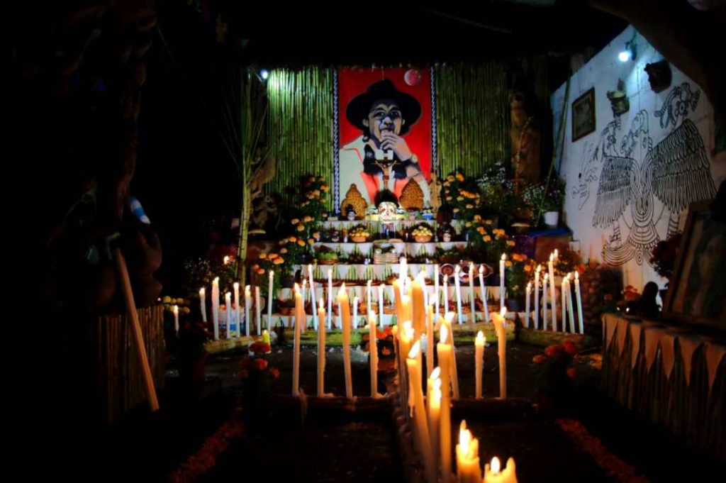 Altar de muertos en Malinalco