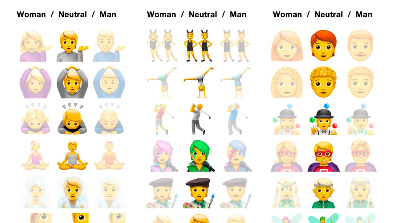 Apple incluye emojis de género neutro en actualización de iOS