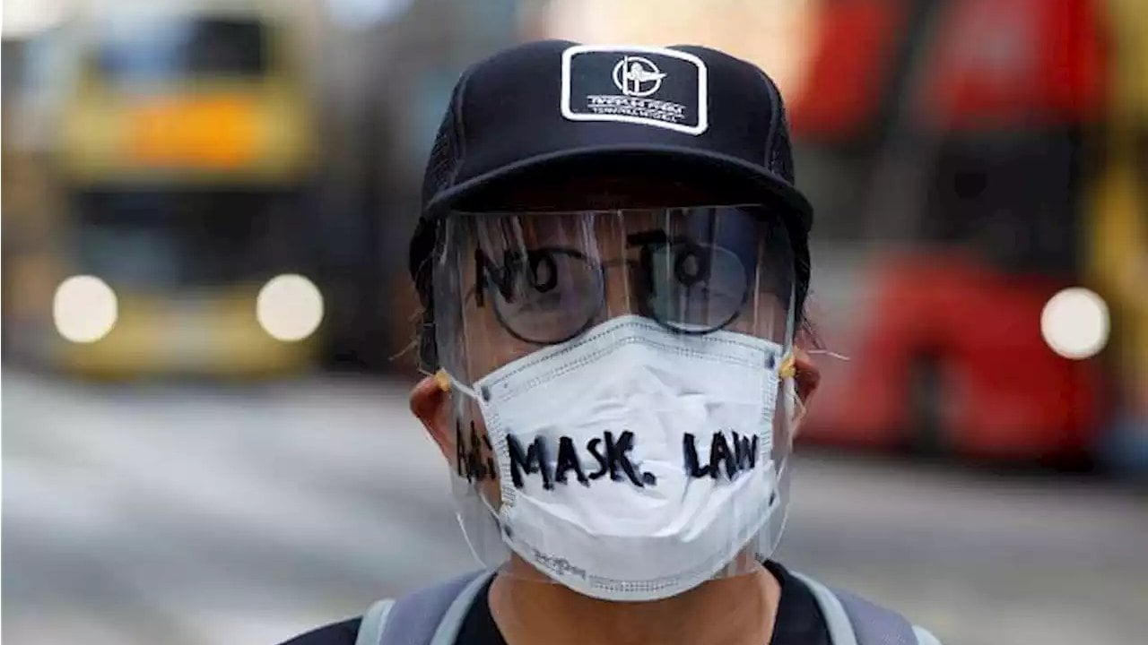 Resultado de imagen para protestas en hong kong mascaras