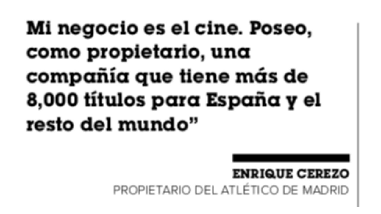 Enrique Cerezo presidente del Atletico de Madrid