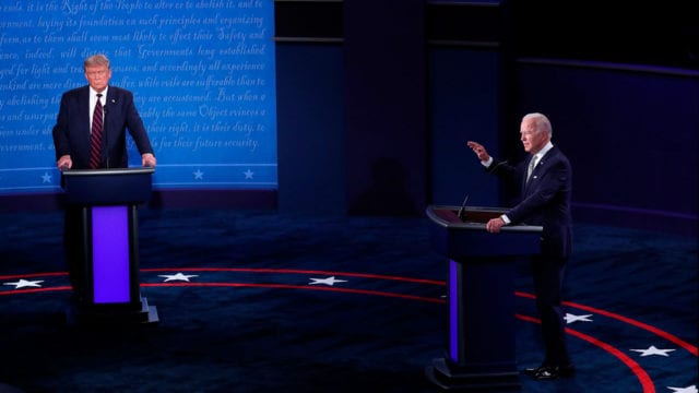 First 2020 presidential election debate between US President Donald J. Trump and Democratic presidential candidate Joe Biden