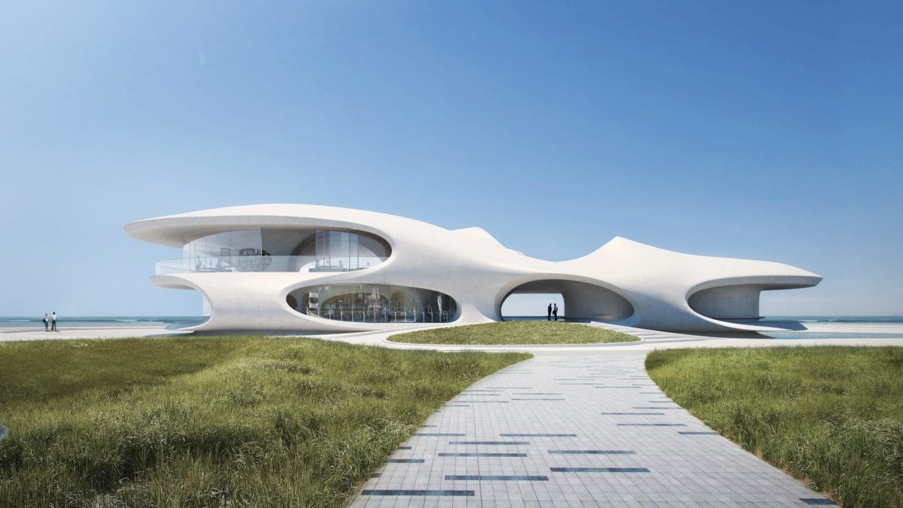 Así se ve la biblioteca del futuro ubicada en Haikou, China