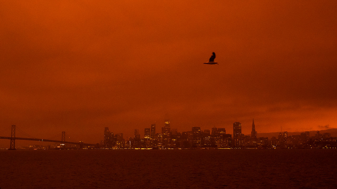 Fotogalería: Cielo rojo apocalíptico por incendios en California