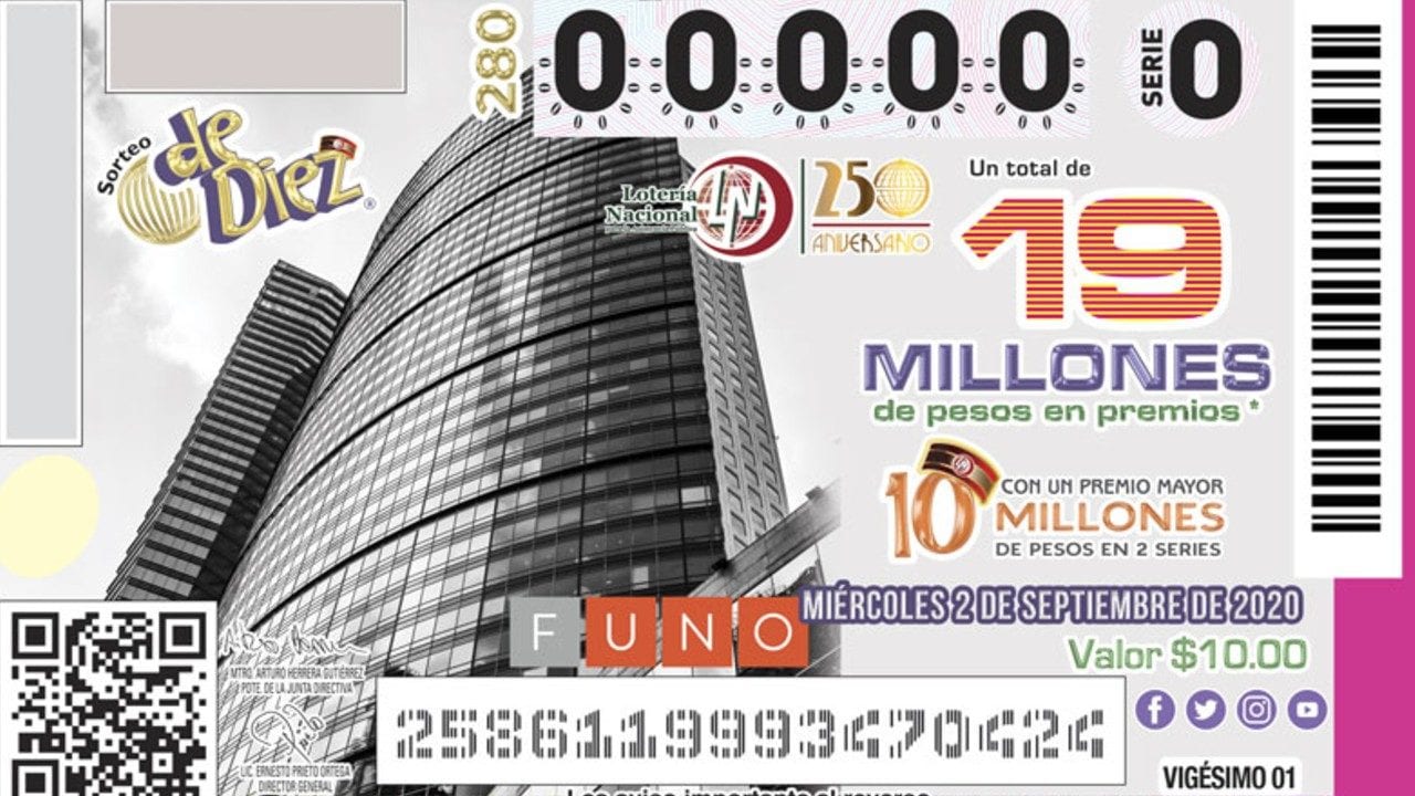 Lotería Nacional reconoce a Torre Mayor con billetes; hoy es el sorteo