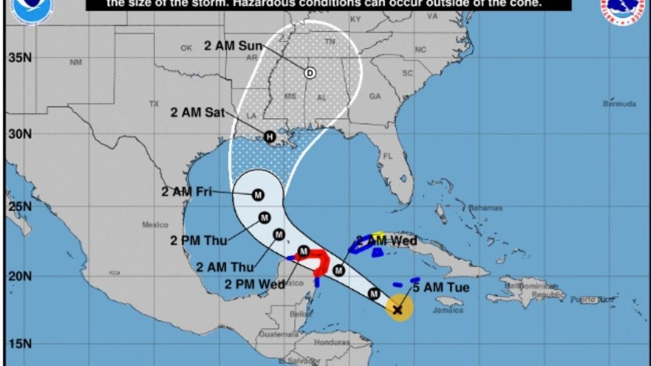 Huracán Delta se fortalece y amenaza la península de Yucatán; Cancún, en alerta naranja