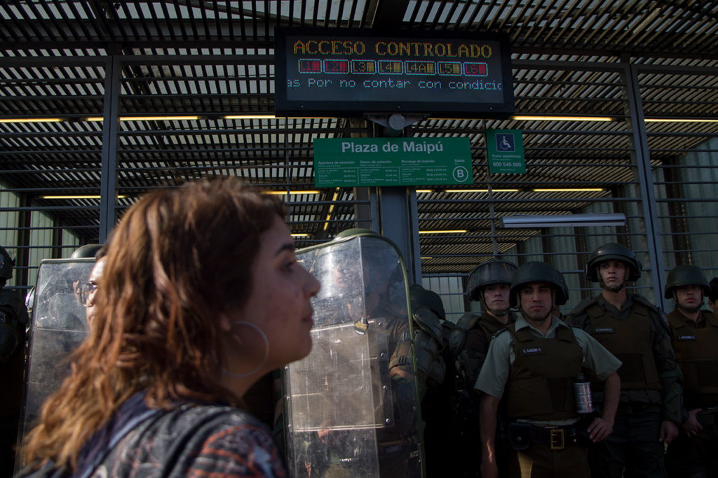 CHILE Protest In Santiago Against The Increase Of Price Of Metro Tickets