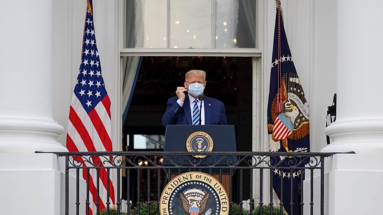 ‘Vencí este loco y horrible virus de China’, dice Trump; afirma ser inmune