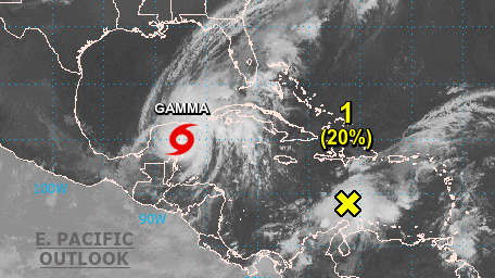 tormenta Gamma Yucatán