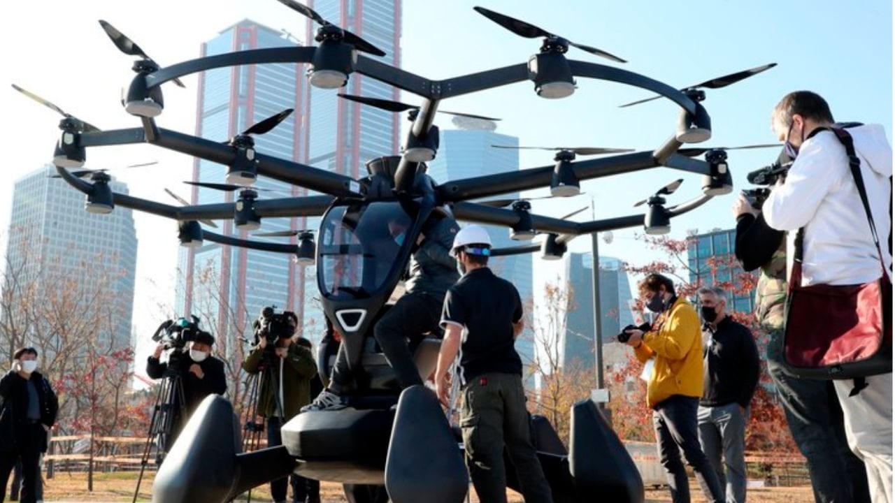 Corea del Sur presenta taxis voladores