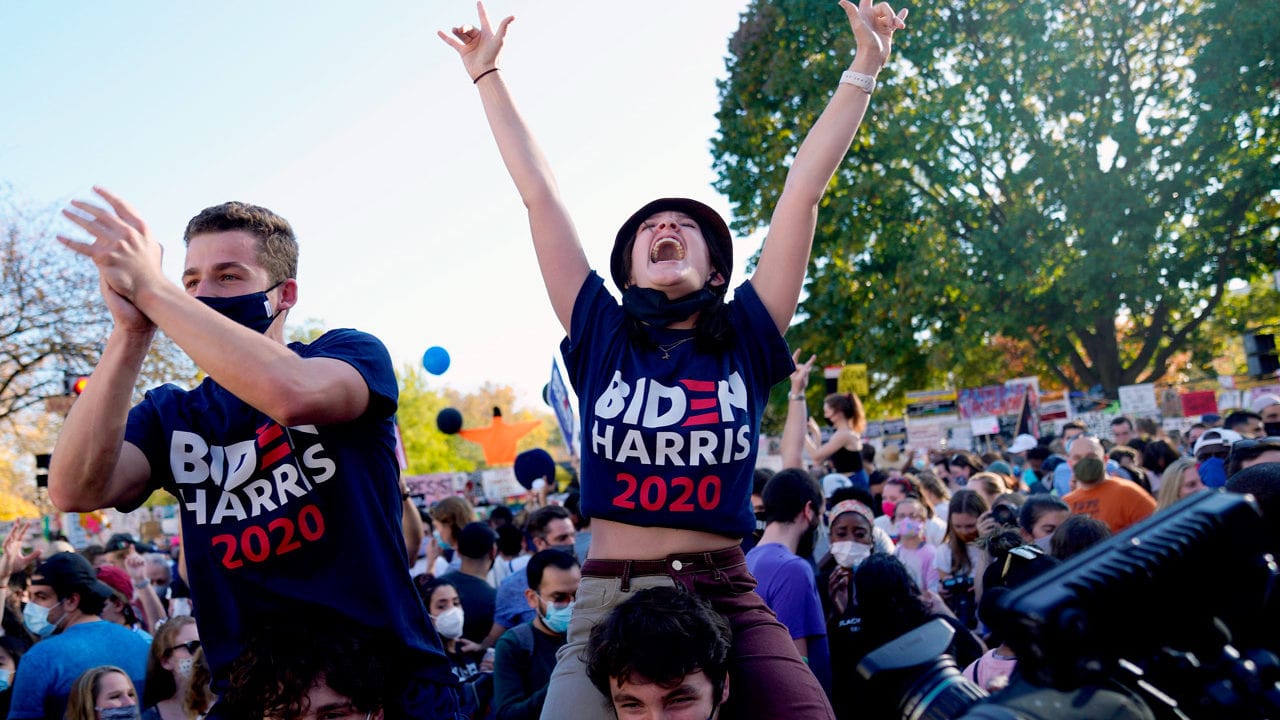 Fotogalería: Electores festejan por triunfo de Joe Biden