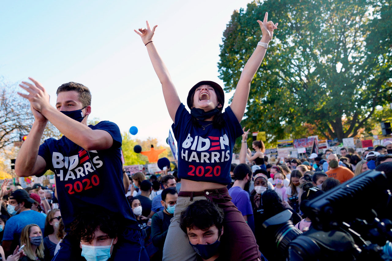 Fotogalería: Electores festejan por triunfo de Joe Biden