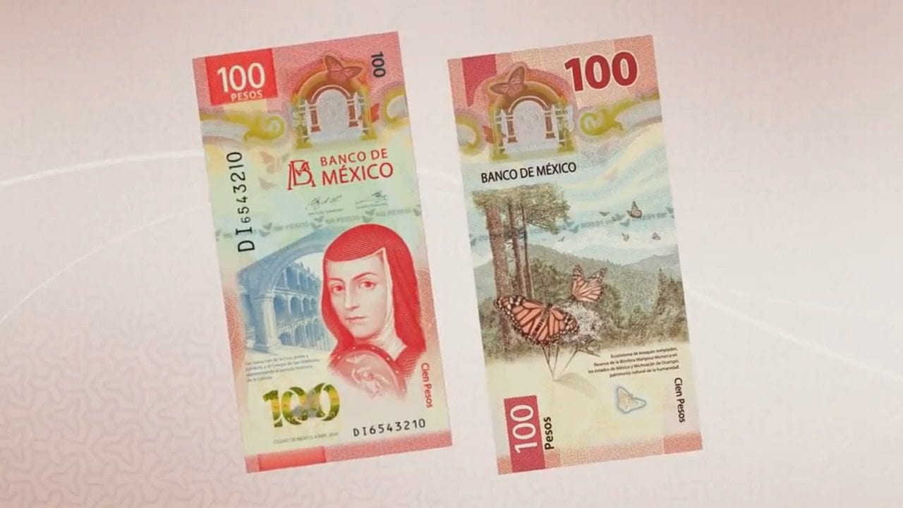 Así es el nuevo billete de 100 pesos con Sor Juana Inés de la Cruz