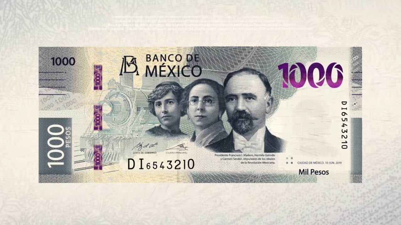 Revelan nuevo billete de 1,000 pesos; incluye a 2 mujeres revolucionarias
