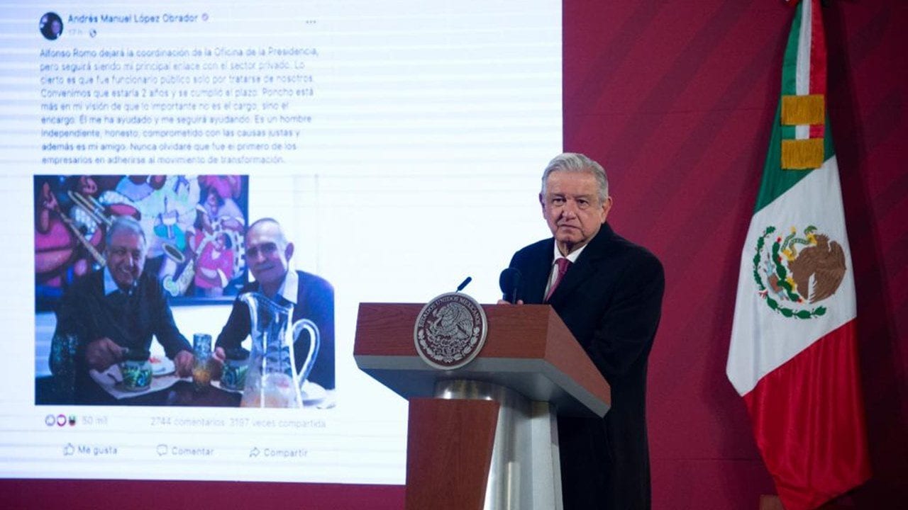AMLO desaparece Oficina de la Presidencia: Romo no tendrá reemplazo