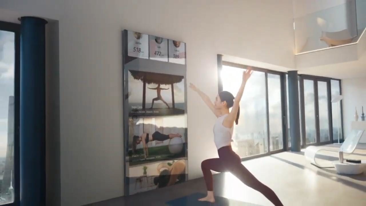 Samsung quiere que paredes, techos y hasta cortinas sean pantallas
