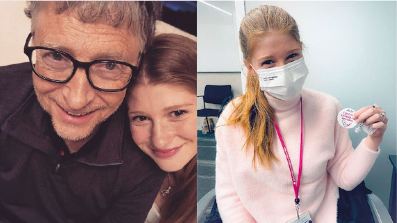 Jennifer Gates, hija de Bill, se burla de las teorías de conspiración tras recibir vacuna contra Covid-19