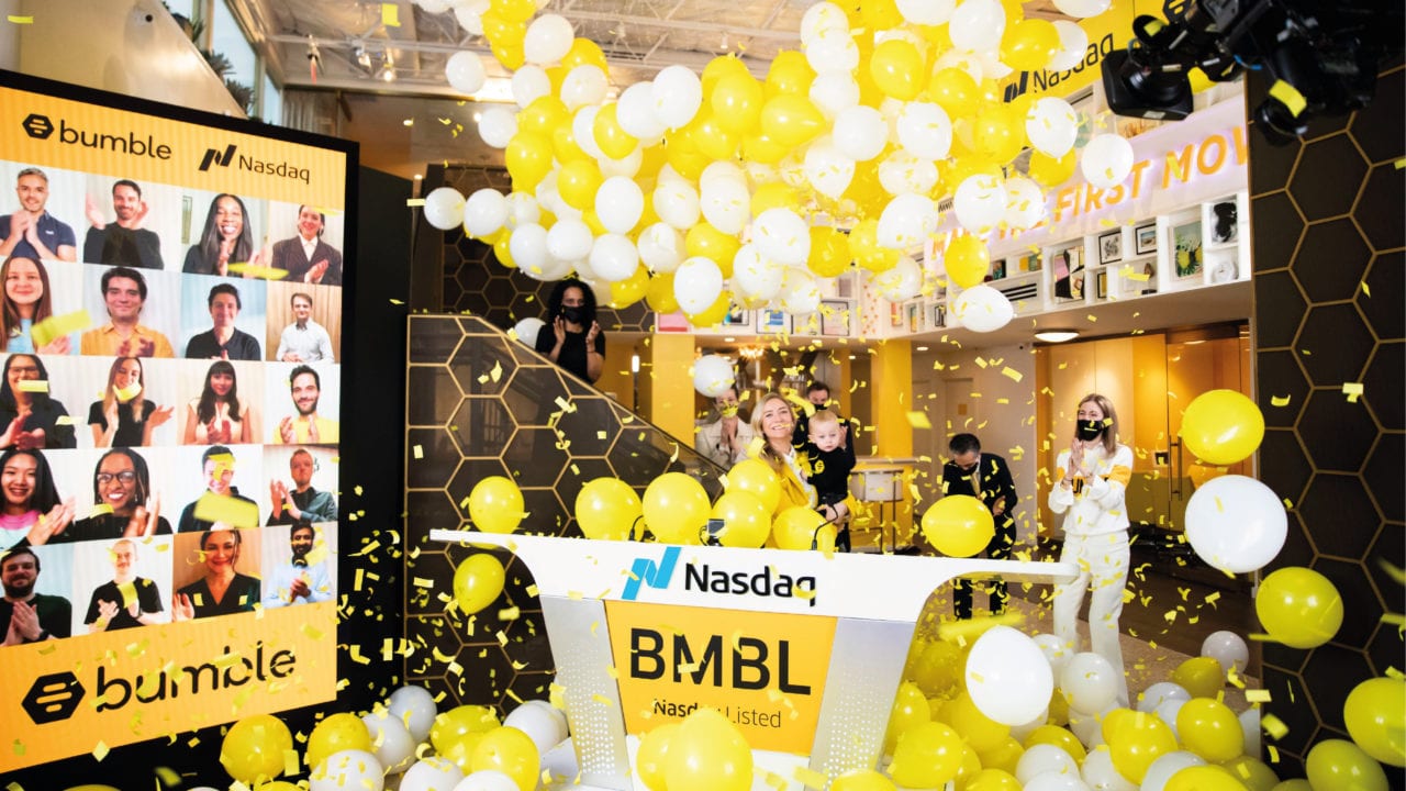 Acciones de app de citas Bumble se disparan tras debut en Wall Street