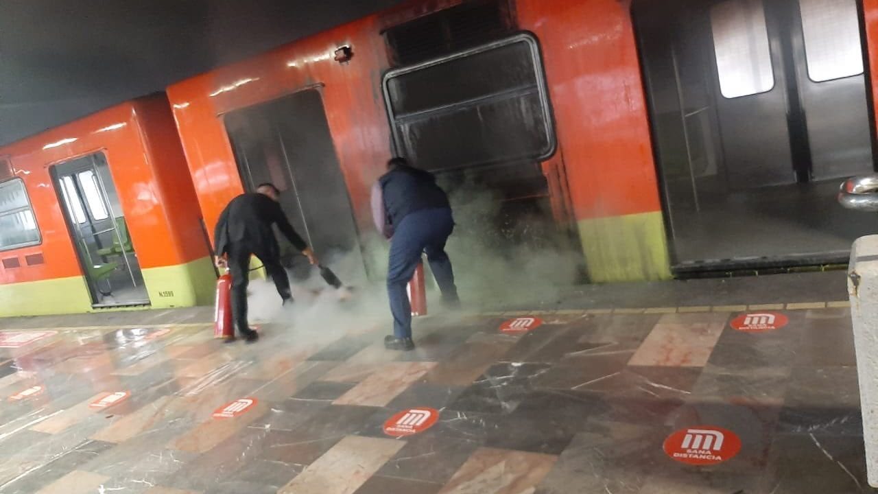 Tren de línea 3 del Metro sufre ‘flamazo’ a unos días de su reapertura