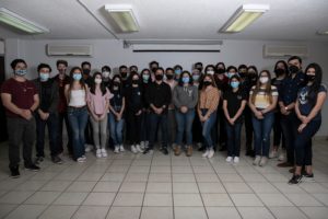 Algunos de los estudiantes seleccionados. Foto: © Andrea Gama / Forbes México 5 de marzo 2021.