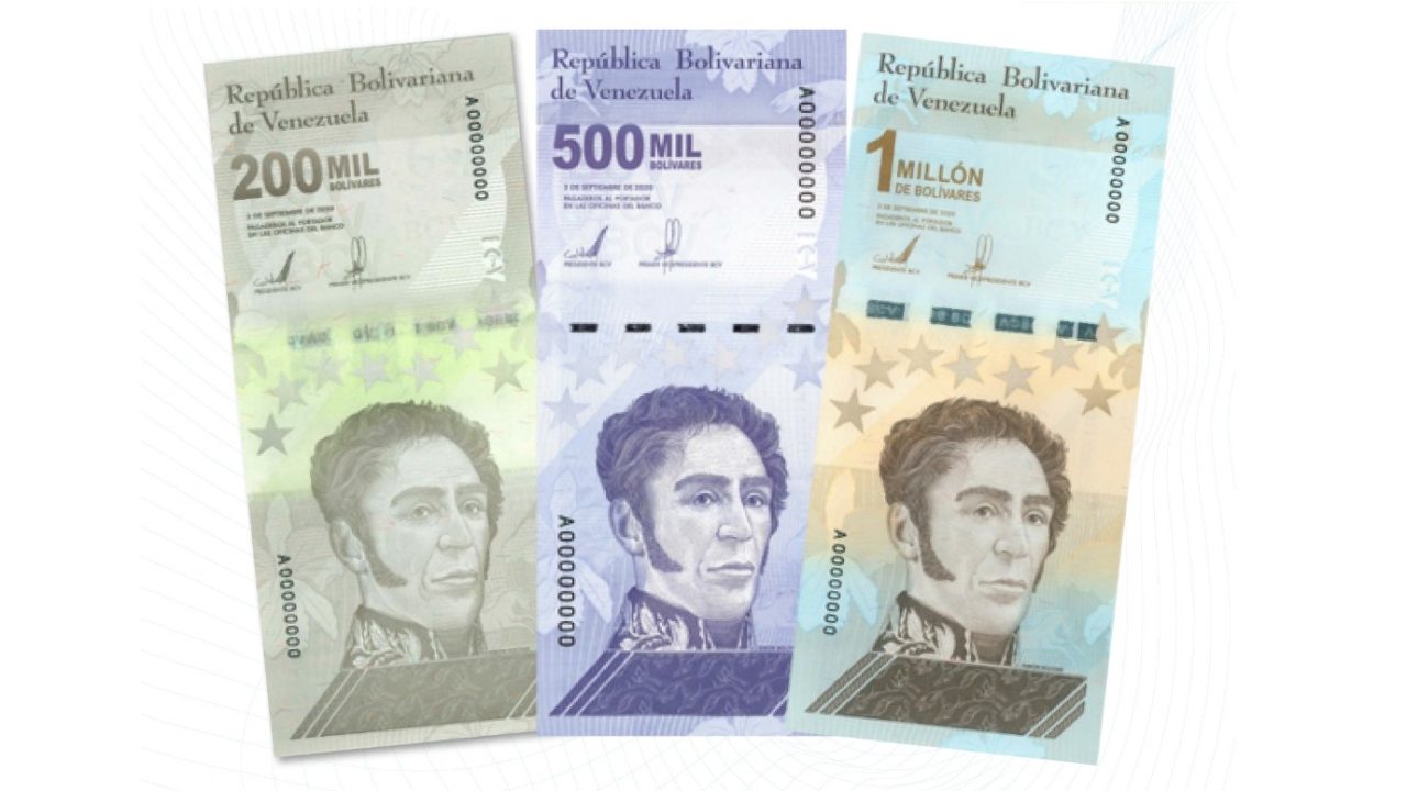 Venezuela estrenará billete de 1 millón de bolívares que vale 11 pesos mexicanos
