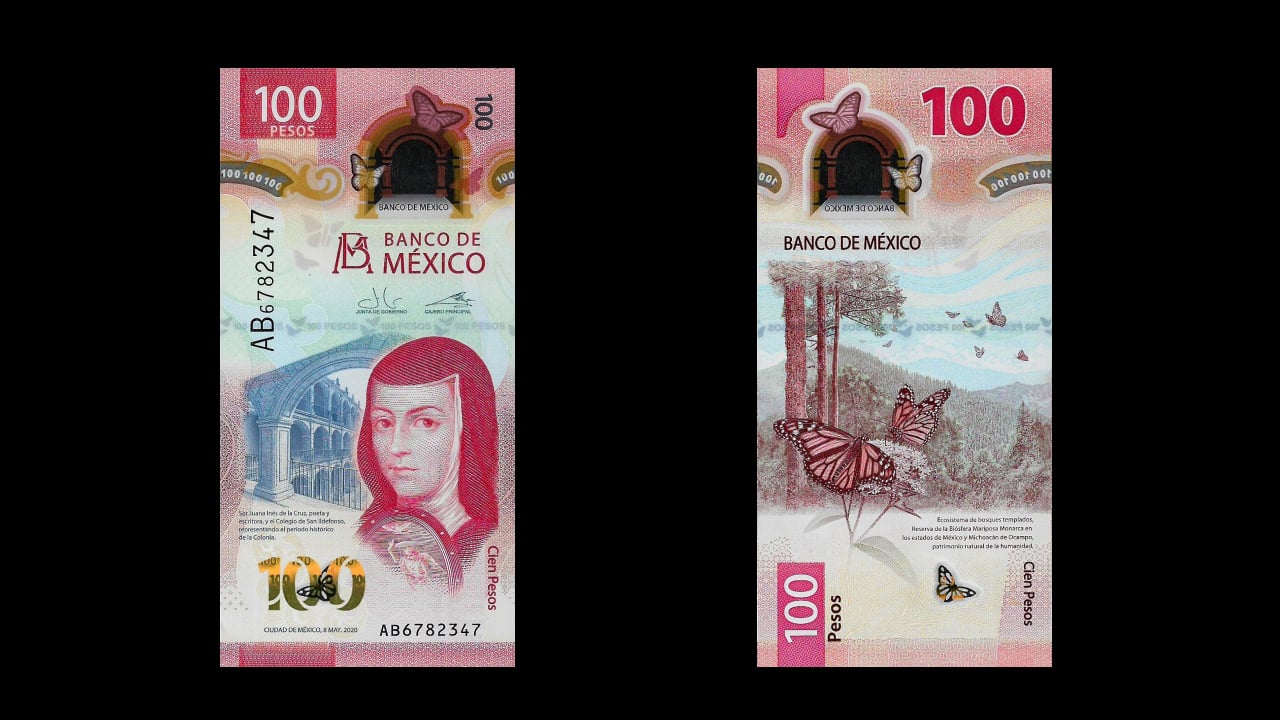 Nuevo billete de 100 pesos es reconocido como el mejor de 2020