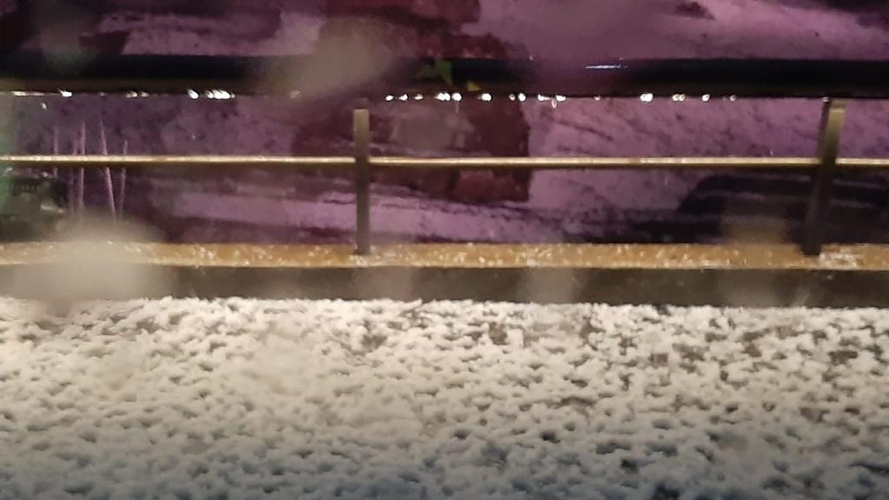 Lluvia y granizo provocan daños en CDMX; colapsa techumbre en Templo Mayor