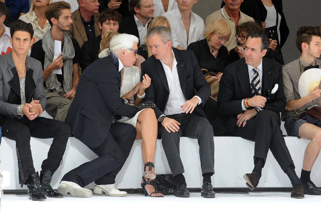 Karl Lagerfeld, Helene and Bernard Arnault