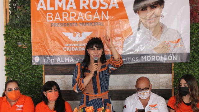 candidata a la presidencia municipal de Moroleón, Alma Rosa Barragán