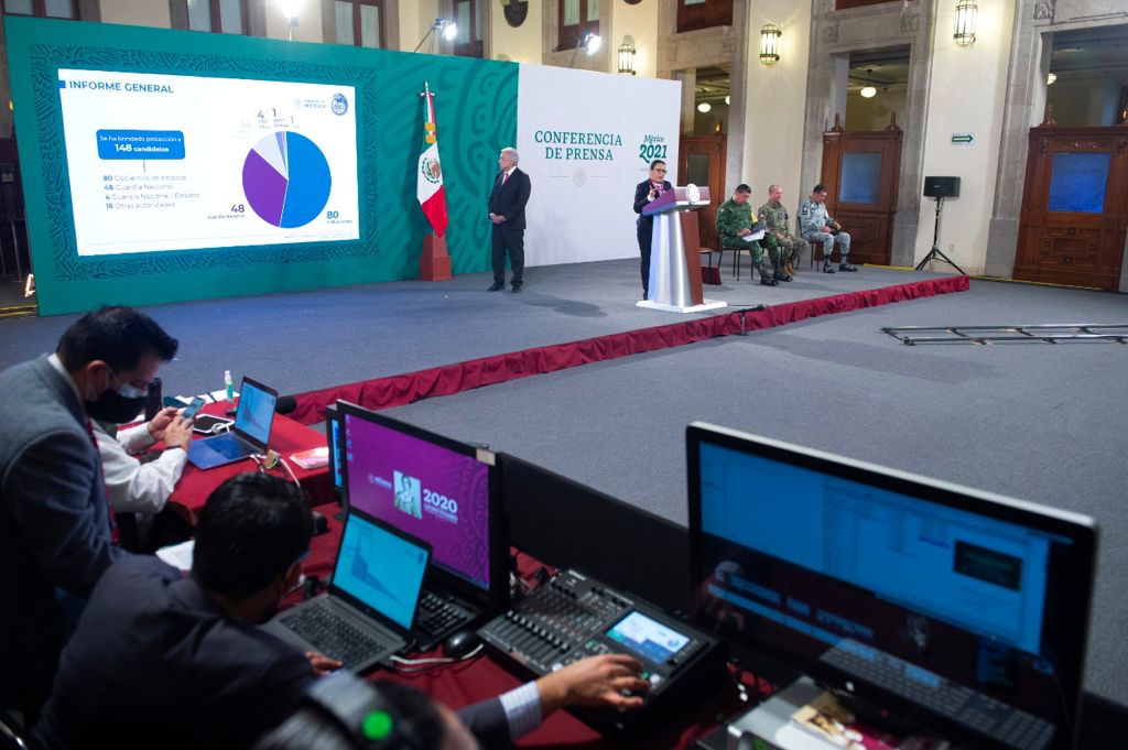 La conferencia matutina del presidente López Obrador. Foto: Gobierno de México