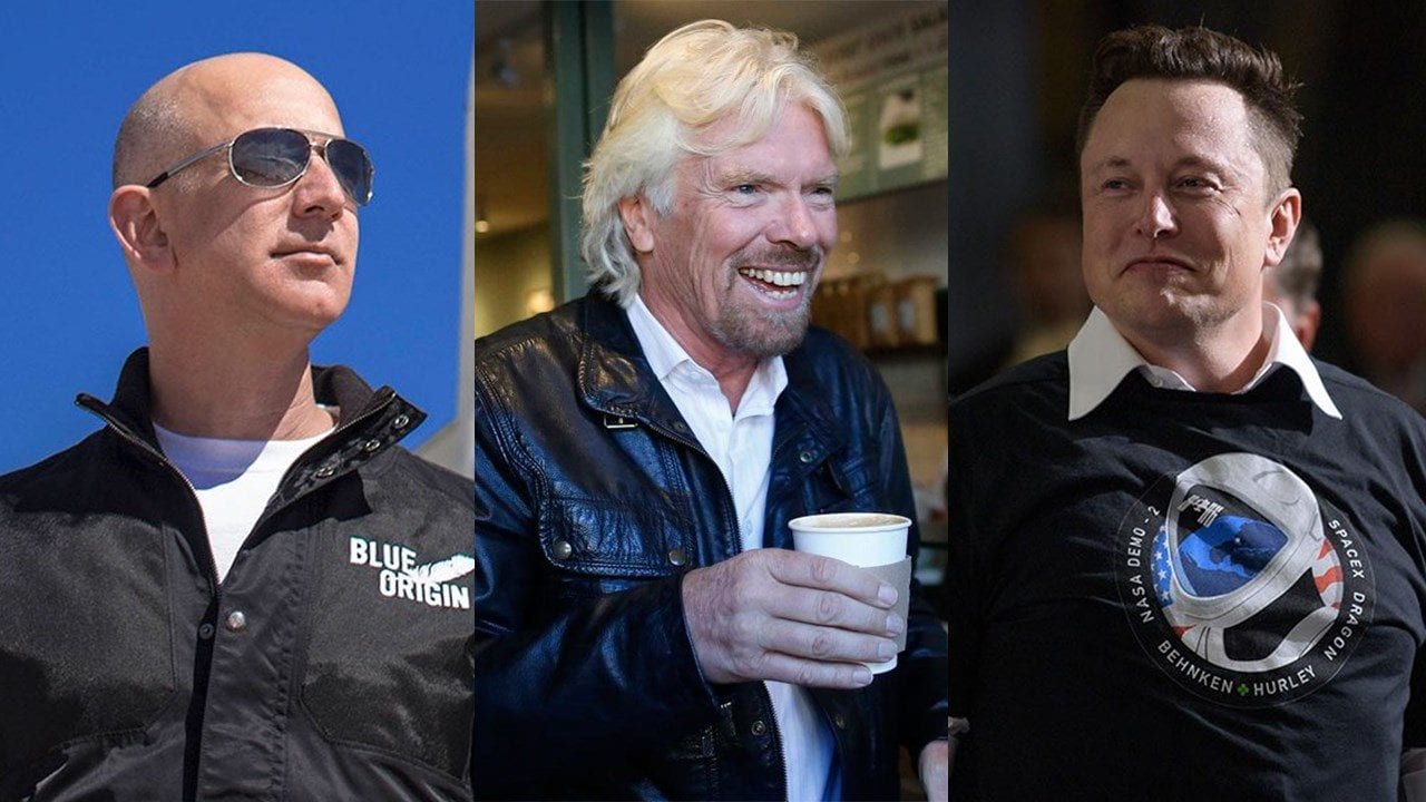 Branson vs Musk vs Bezos: la carrera multimillonaria por el turismo espacial se calienta