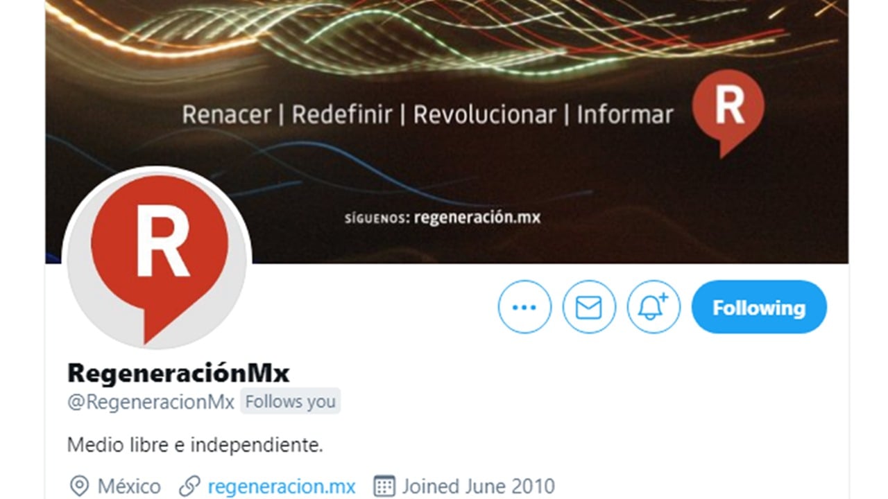 Twitter suspende cuenta de periódico Regeneración; piden regular redes sociales