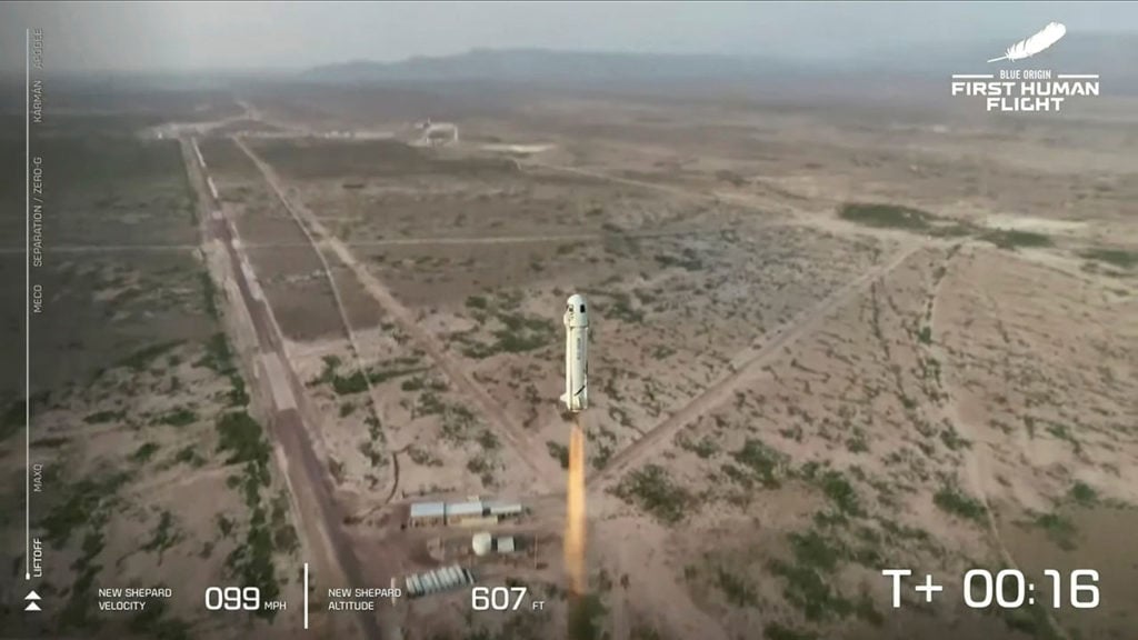 Jeff Bezos Blue Origin's New Shepard rocket