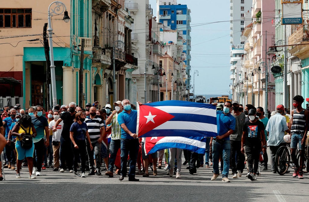 Cuba Manifestantes se toman la calle en La Habana