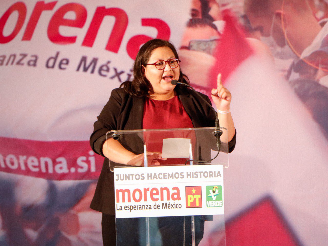 Citlalli Hernández Mora, secretaria general de Morena. Foto: Morena.