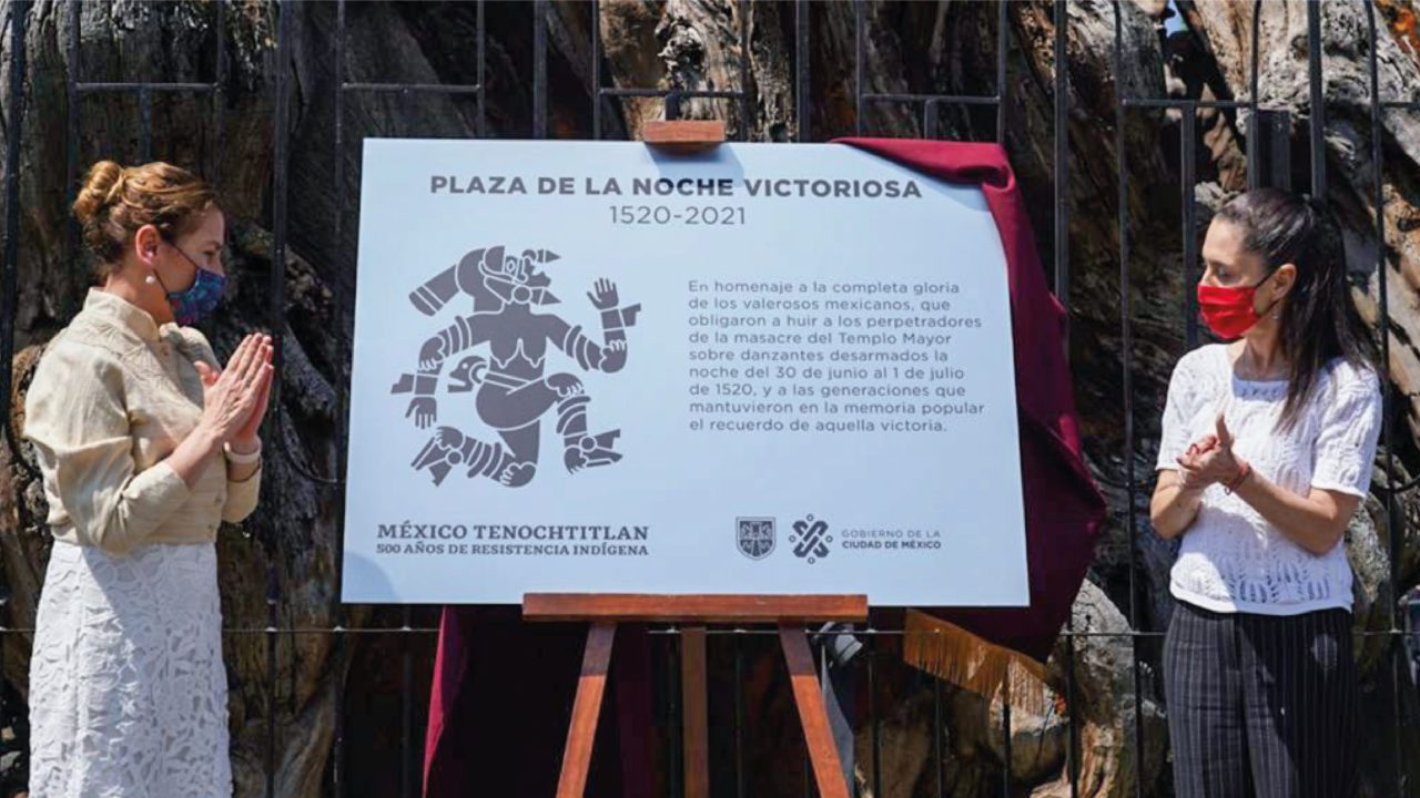 Cambian nombre a plaza donde lloró Cortés: de Árbol de la ‘Noche Triste’ a la ‘Noche Victoriosa’