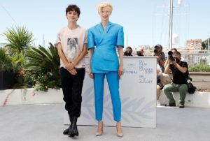 Cannes Timothee Chalamet y Tilda Swinton